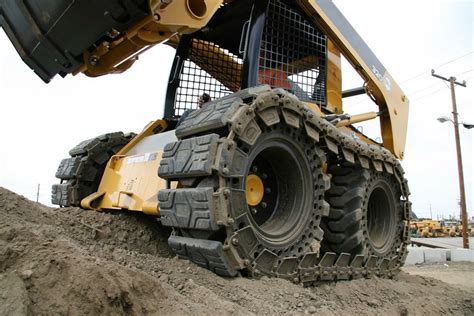 rubber tire vs track skid steer|mounted skid steer tires.